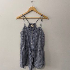 Ralph Lauren Navy & White Plaid Romper Size Medium